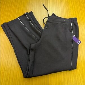 Member's Mark Women's Soft Elastic Waist Sandwash Wide Leg Pant Black XXL